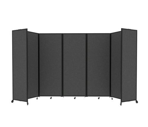 Room Divider 360 Folding Portable Partition 14' x 7'6" Classic Gray Fabric