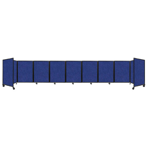 SoundSorb Room Divider 360¨ Folding Partition 25' x 4' Blue High Density Polyester