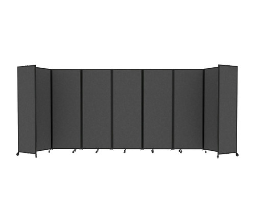 Room Divider 360 Folding Portable Partition 19'6" x 7'6" Classic Gray Fabric