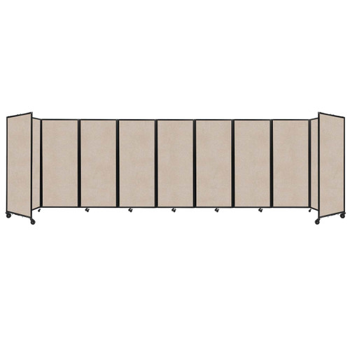 SoundSorb Room Divider 360¨ Folding Partition 25' x 6'10" Beige High Density Polyester