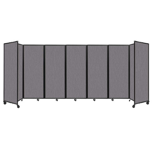 Room Divider 360¨ Folding Portable Partition 19'6" x 7'6" Slate Fabric