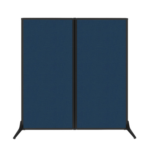 Work Station Screen 66" x 70" Navy Blue Fabric