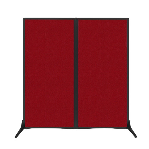 Work Station Screen 66" x 70" Red Fabric