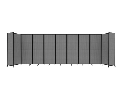 Room Divider 360 Folding Portable Partition 25' x 7'6" Ash Gray Fabric