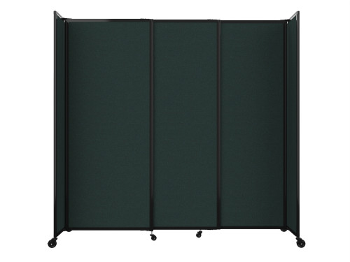 The Bullet Resistant Portable Shield Partition 7'2" x 6'10" Forest Green Fabric