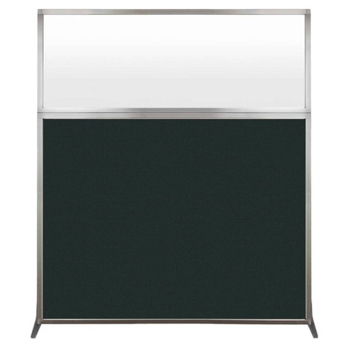 Hush Screenª Portable Partition 5' x 6' Forest Green Fabric Frosted Window Without Wheels Hush Screenª Portable Partition 5' x 6' Forest Green Fabric Frosted Window Without Wheels