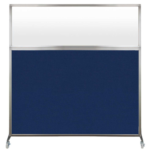 The Hush Screen with Frosted window and Navy Blue fabric.