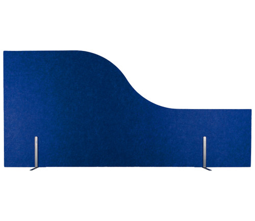 SoundSorb Desktop Privacy Panels with the wave in Blue.