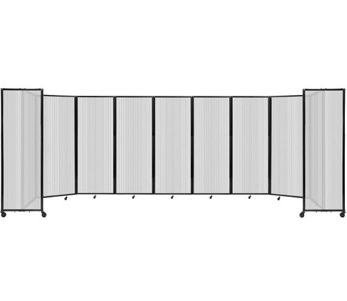 Room Divider 360¨ Folding Portable Partition 25' x 7'6" Clear Fluted Polycarbonate