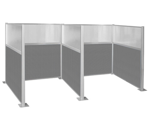 Hush Panel Kit Double Cube 6' x 6' W/ Window Charcoal Gray Fabric 6' x 6' W/ Window Charcoal Gray Fabric