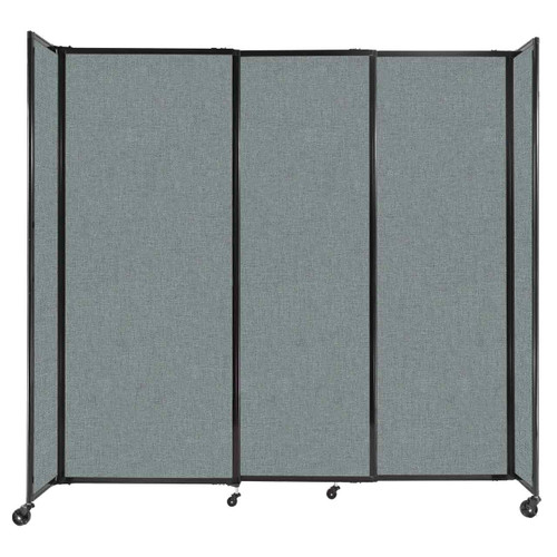 The Bullet Resistant Portable Shield Partition 7'2" x 6'10" Sea Green Fabric