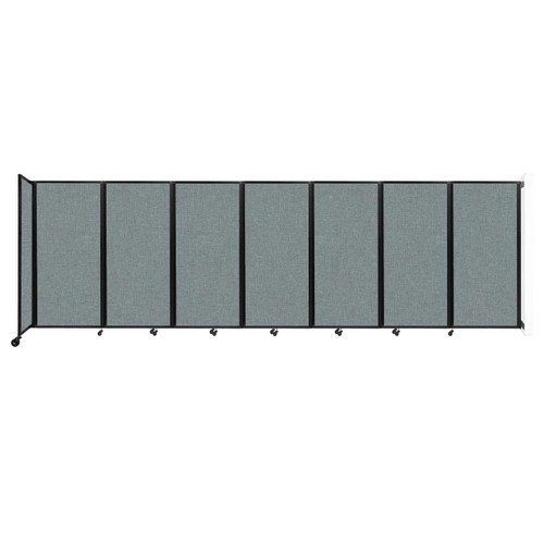 Wall-Mounted Room Divider 360¨ Folding Partition 19'6" x 6' Sea Green Fabric