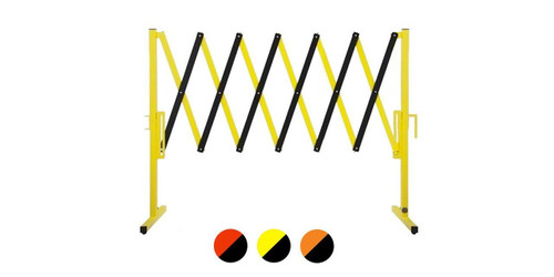 The Protector Portable Safety Gate 11' x 4' Orange Steel Without Wheels