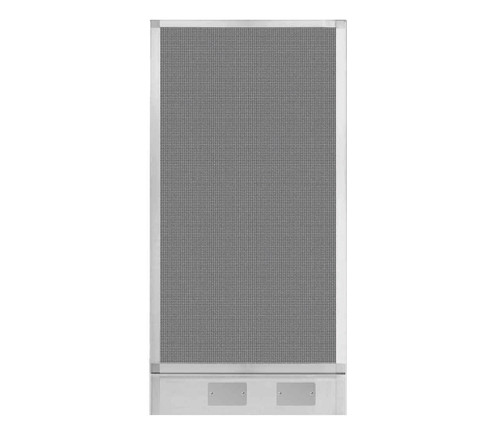 Configurable Acoustic Cubicle Partition Electric Hush Panel 2' x 4' Ash Gray Fabric w/ Electric Channel