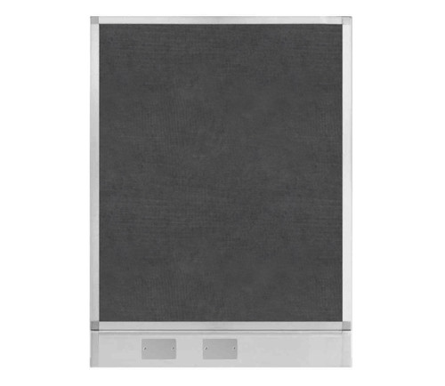 Configurable Acoustic Cubicle Partition Electric Hush Panel 3' x 4' Classic Gray Fabric w/ Electric Channel