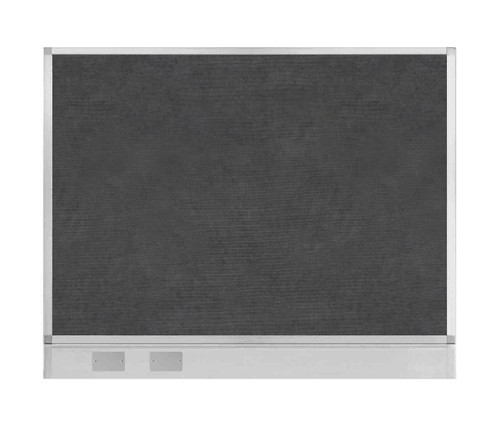 Configurable Acoustic Cubicle Partition Electric Hush Panel 5' x 4' Classic Gray Fabric w/ Electric Channel