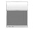 Configurable Acoustic Cubicle Partition Electric Hush Panel 5' x 6' Ash Gray Fabric Frosted Window w/ Electric Channel