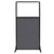 Work Station Screen 33" x 70" Dark Gray High Density Polyester With Clear Window