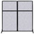 Work Station Screen 66" x 70" Marble Gray High Density Polyester