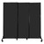 QuickWall Sliding Portable Partition 7' x 6'8" Black High Density Polyester