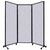 QuickWall Folding Portable Partition 8'4" x 7'4" Marble Gray High Density Polyester