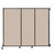 Wall-Mounted QuickWall Sliding Partition 7' x 5'10" Beige High Density Polyester