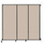 Wall-Mounted QuickWall Sliding Partition 7' x 6'8" Beige High Density Polyester