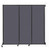 Wall-Mounted QuickWall Sliding Partition 7' x 6'8" Dark Gray High Density Polyester