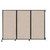 Wall-Mounted QuickWall Folding Partition 8'4" x 5'10" Beige High Density Polyester