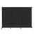 Wall-Mounted QuickWall Folding Partition 8'4" x 5'10" Black High Density Polyester