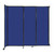 Wall-Mounted StraightWall Sliding Partition 7'2" x 6'10" Blue High Density Polyester