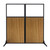 Work Station Screen 66" x 70" Natural Maple Wood Grain With Clear Window