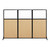 Work Station Screen 99" x 70" Natural Maple Wood Grain With Clear Window