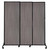 QuickWall Sliding Portable Partition 7' x 7'4" Gray Elm Wood Grain