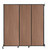 Wall-Mounted QuickWall Sliding Partition 7' x 7'4" River Birch Wood Grain