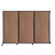 Wall-Mounted QuickWall Folding Partition 8'4" x 5'10" River Birch Wood Grain