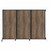 Wall-Mounted QuickWall Folding Partition 8'4" x 5'10" Urban Oak Wood Grain