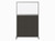 Hush Screenª Portable Partition 4' x 6' Mocha Fabric Frosted Window With Wheels
