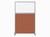 Hush Screen Portable Partition 4' x 6' Papaya Fabric Frosted Window With Wheels