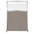 Hush Screen™ Portable Partition 4' x 6' Warm Pebble Fabric Clear Fluted Window Without Wheels