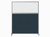 Hush Screenª Portable Partition 5' x 6' Caribbean Fabric Clear Fluted Window With Wheels