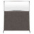 Hush Screen™ Portable Partition 5' x 6' Mocha Fabric Frosted Window With Wheels