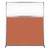 Hush Screenª Portable Partition 5' x 6' Papaya Fabric Clear Window Without Wheels