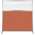 Hush Screenª Portable Partition 6' x 6' Papaya Fabric Clear Fluted Window With Wheels