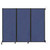 Wall-Mounted QuickWall¨ Folding Portable Partition 8'4" x 6'8" Cerulean Fabric