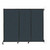 Wall-Mounted QuickWall™ Sliding Partition 7' x 5'10" Blue Spruce Fabric