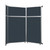 Operable Wallª Folding Room Divider 7'11" x 8'5-1/4" Blue Spruce Fabric - Silver Trim