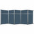 Operable Wallª Folding Room Divider 19'6" x 8'5-1/4" Caribbean Fabric - Silver Trim