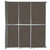 Operable Wall™ Sliding Room Divider 9'9" x 12'3" Mocha Fabric - Silver Trim