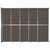 Operable Wall™ Sliding Room Divider 15'7" x 12'3" Mocha Fabric - Silver Trim